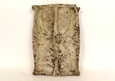 Plaque décorative stèle marbre blanc sablier souvenir monument sépulcre 18è