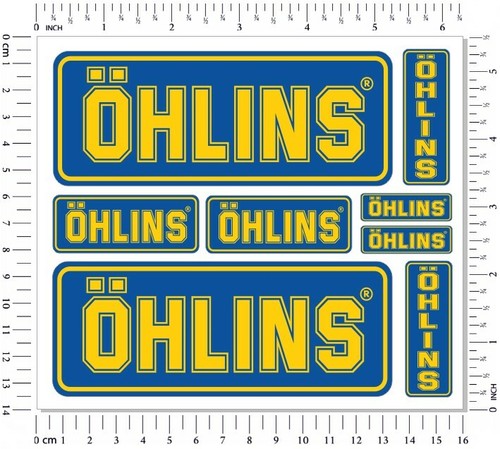 Ohlins fork shock stickers set - fork,