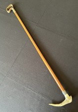 Fouet de chasse ancien bois cerf chiffré- Cravache 19ème siècle. Cravache