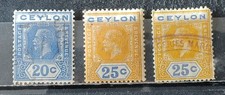 CEYLAN 1921-28- lot 3 timbres