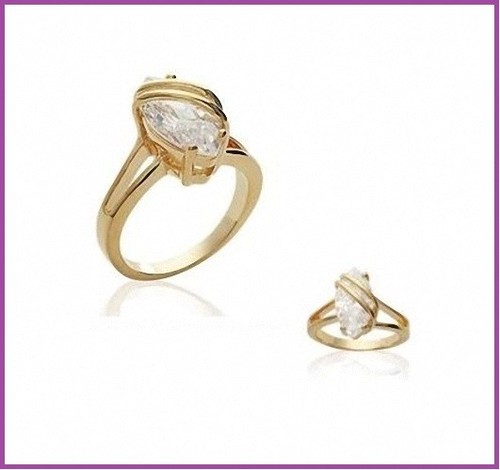 Bague solitaire zirconium - bague,
