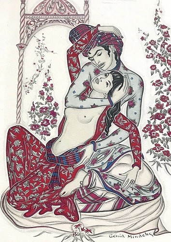 Rare gravure érotique signée