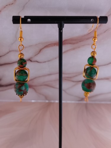 Boucles oreilles dorées - boucles, d'oreilles