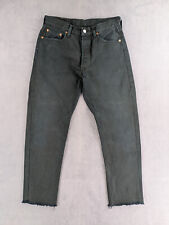 Jean Baggy Vintage 90s Made UK Levi's 501 W33 L32 Noir Streetwear Skate Button F