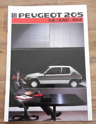 Brochure 1986 peugeot 205 - brochure,