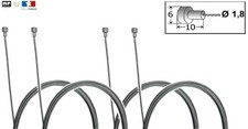 4x Câble de frein pour  Mobylette MBK 50 51V  6 x 10 Longeur 1.80 M Ø 1.8 mm