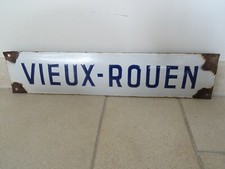 plaque emaillee VIEUX ROUEN old enamel deco loft industriel vintage 