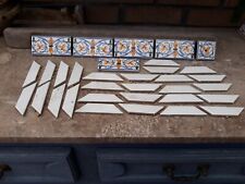 Lot carreaux carrelage Listel Cabochon Cuisine Crédence Provençal Fleuri