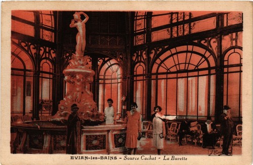 Cpa évian les bains - cpa, source