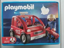 3177 PLAYMOBIL POMPIER : Capitaine /  Voiturette / Extincteur (MISB 2001)