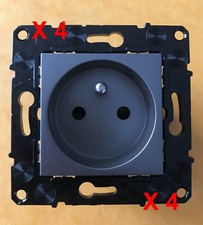 Arnould  Evolution Magnesium,Lot de 4 Mécanismes Prises Electrique Courant  NEUF