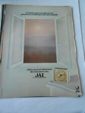 Publicité Advert 1979  Jaz offrez un réveil silencieux