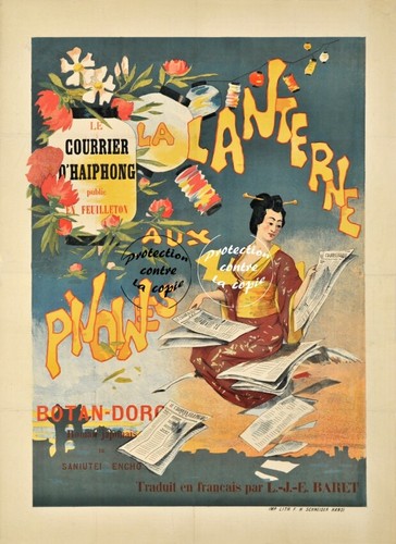 Lanterne aux pivoines rf7 - lanterne,