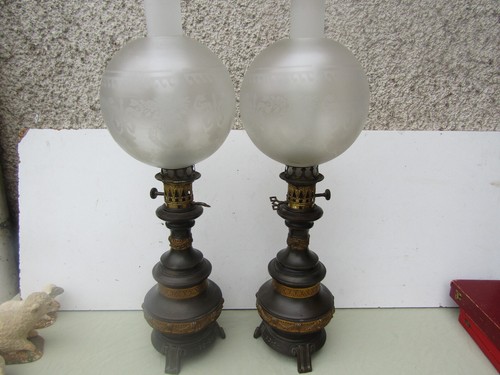 Ancienne paire lampe - ancienne,