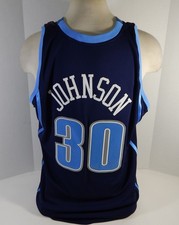 Maillot Émis De Match Utah Jazz Johnson #30 Marine 48 DP13840
