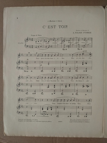 Partition ancienne chant - partition,