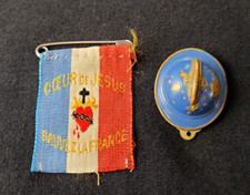 Insignes Casque Adrian Infanterie 1914-1918 Coeur Jésus WW1 French Helmet badge