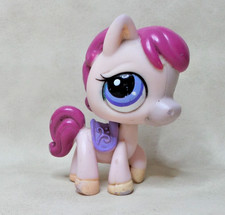 LITTLEST PET SHOP LPS #1263 HASBRO HORSE CHEVAL PONEY BEIGE PEUNE YEUX VIOLET