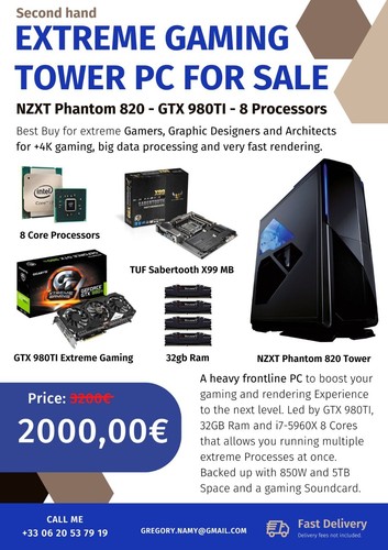 Tour noir gamer - gamer, extrÊme