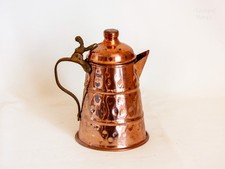 Petite cafetière en cuivre artisanale française ancienne