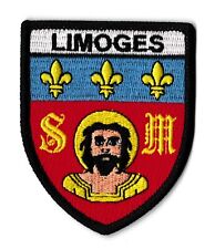 Patche Limoges écusson brodé patch thermocollant ville France blason