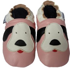 Chaussons creche en cuir