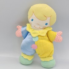 Doudou poupée garçon blond bleu vert jaune BERCHET - 36418