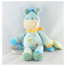 Doudou Zèbre bleu rayé