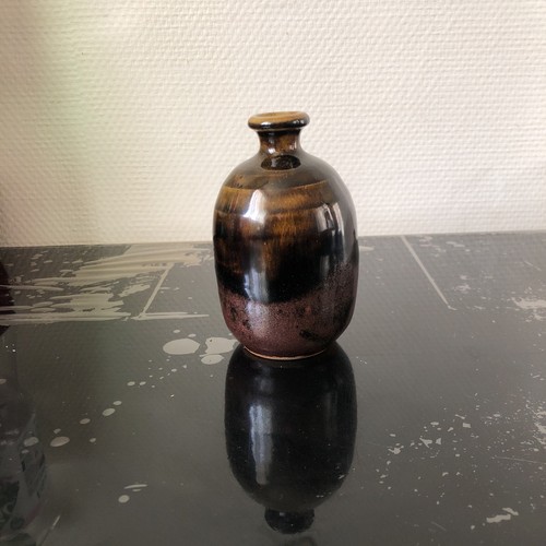 Ancien vase céramique - , signé
