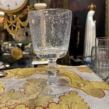 rare ancien verre soufflé a eau ou vin XIXe a bulles