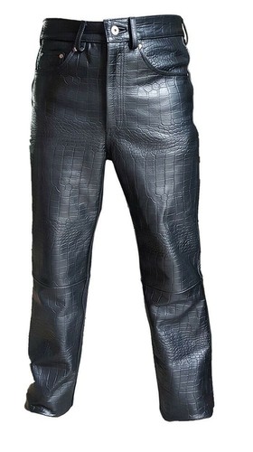 Pantalon motard croco - pantalon, de