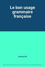 Le bon usage grammaire
