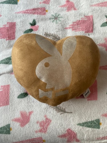 Coussin coeur playboy marron - coeur,