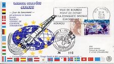 LETTRE ENVELOPPE ESPACE / ARIANE 2 VOL 22 KOUROU 1988
