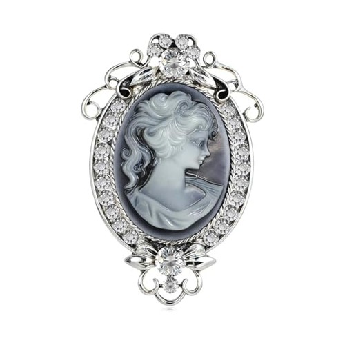 Vintage cameo brooch - vintage, pin