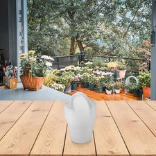 Pot de fleurs en plastique transparent avec trous de drainage et soucoupes de ca