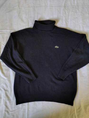 Pull lacoste noir - col, rond