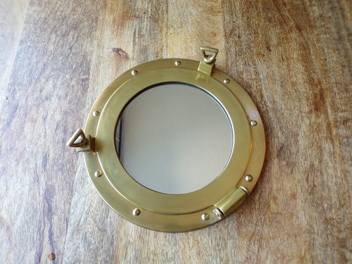 Miroir hublot laiton ø30cm - hublot, laiton-Ø30cm