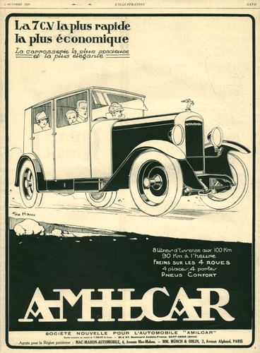 Publicité ancienne automobile
