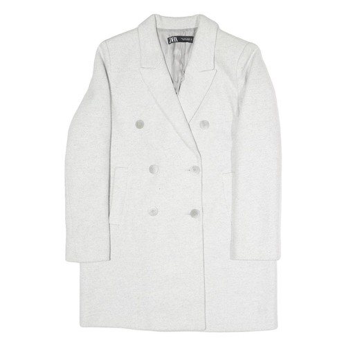 Zara manteau femme blanc coton - manteau,