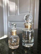 2 FLACONS CRISTAL / GARNITURE DE TOILETTE  / LEGRAS ? Or , Doré