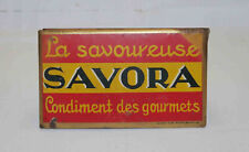 Porte menu ancien métal «  La savoureuse Savora Condiment des gourmets  »