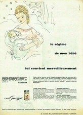 publicité Advertising 0921 1960   Guigoz lait poudre bébé   le régime 