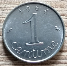 1 centime Épi, avec rebord
