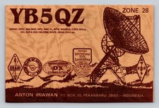 Ham Radio QSL YB5QZ Indonesia