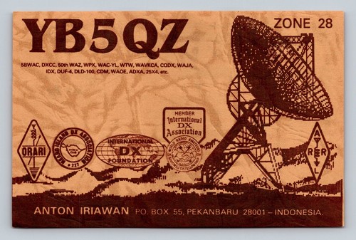 Ham radio qsl yb5qz indonesia - ham,