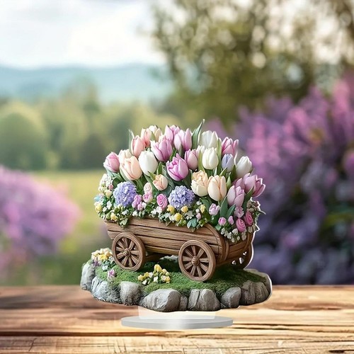Chariot fleurs en - chariot,