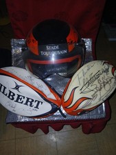 Tres Rare Doublet Stade Toulousain  Ballons signet et casque Moto signet