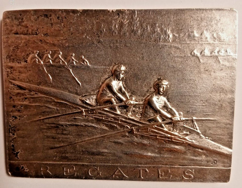 Médaille plaque bronze - plaque, en