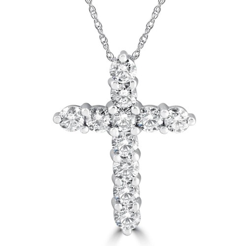 Pendentif croix diamant - croix, en